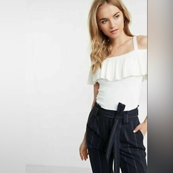 Express 
Ruffle Off Cold Shoulder Sweater - Picture 2 of 2